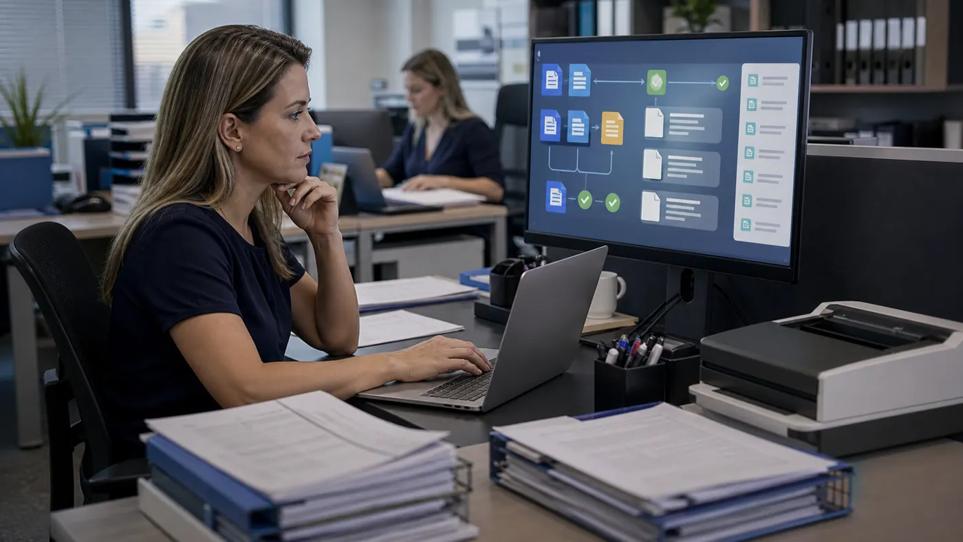 Contabilidade B2B: Organiza solicitações, documentos e alertas para a equipe contábil.
